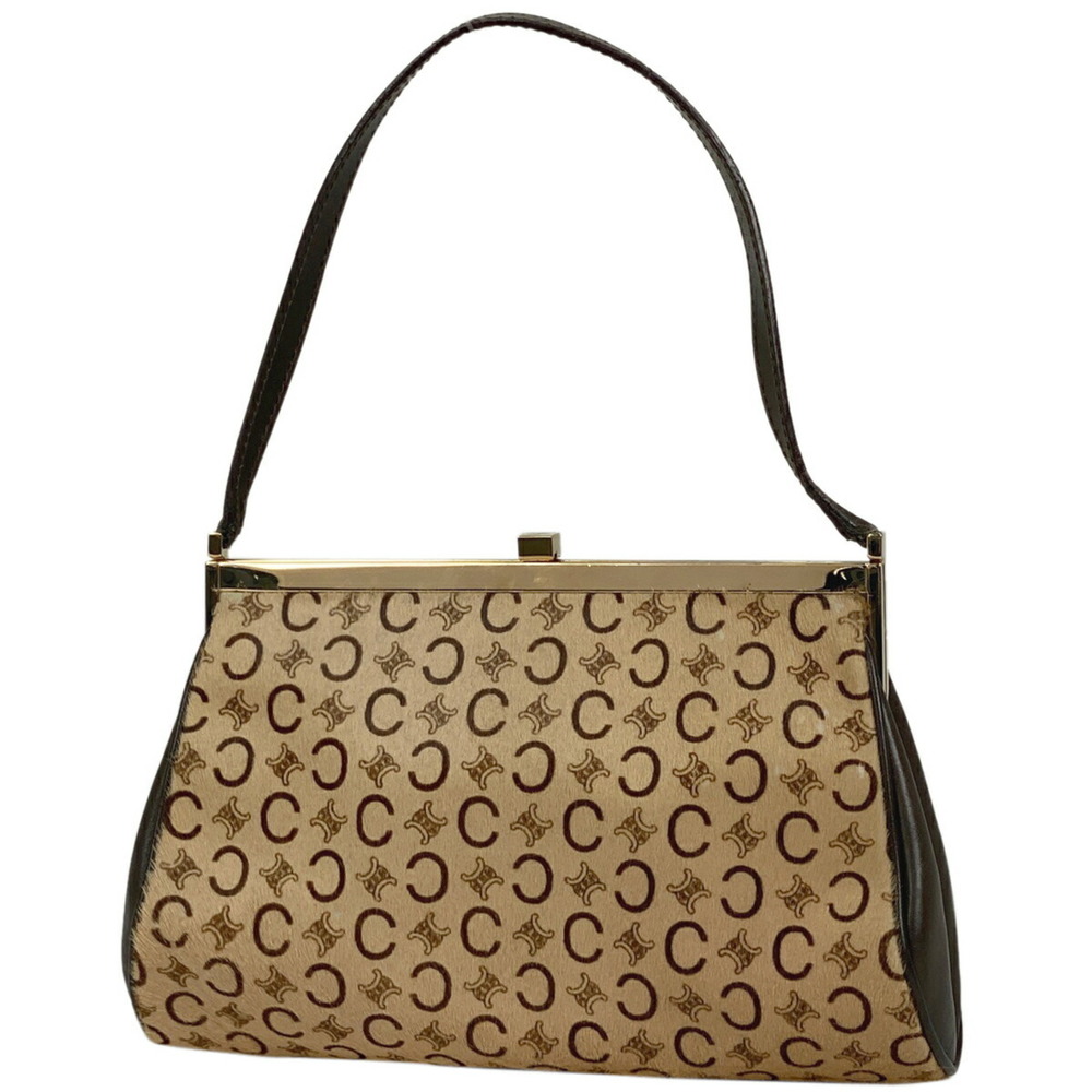 Celine C Macadam Pattern Harako Pouch Handbag Bei… - image 1